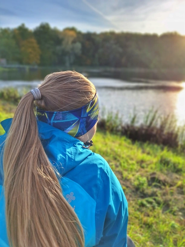 Sportovní čelenka Blue Triangles