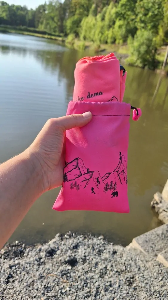 Sada rychleschnoucích ručníků - Horské dobrodružství - Růžová