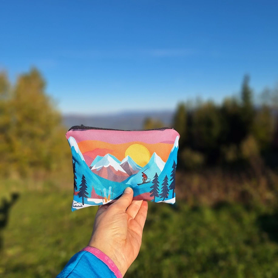 Malá nepromokavá taštička - Horský lyžař