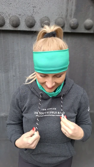 Sportovní čelenka Jednobarevná - Zelená