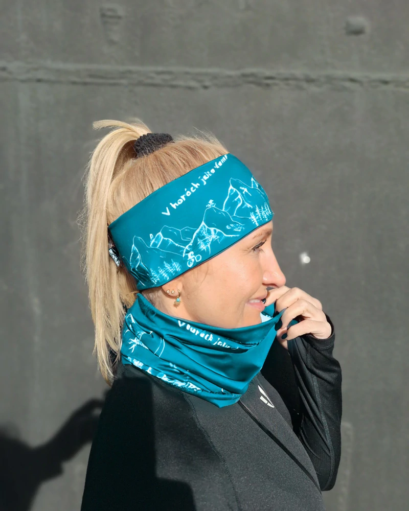 Sportovní nákrčník Horské dobrodružství - Smaragd