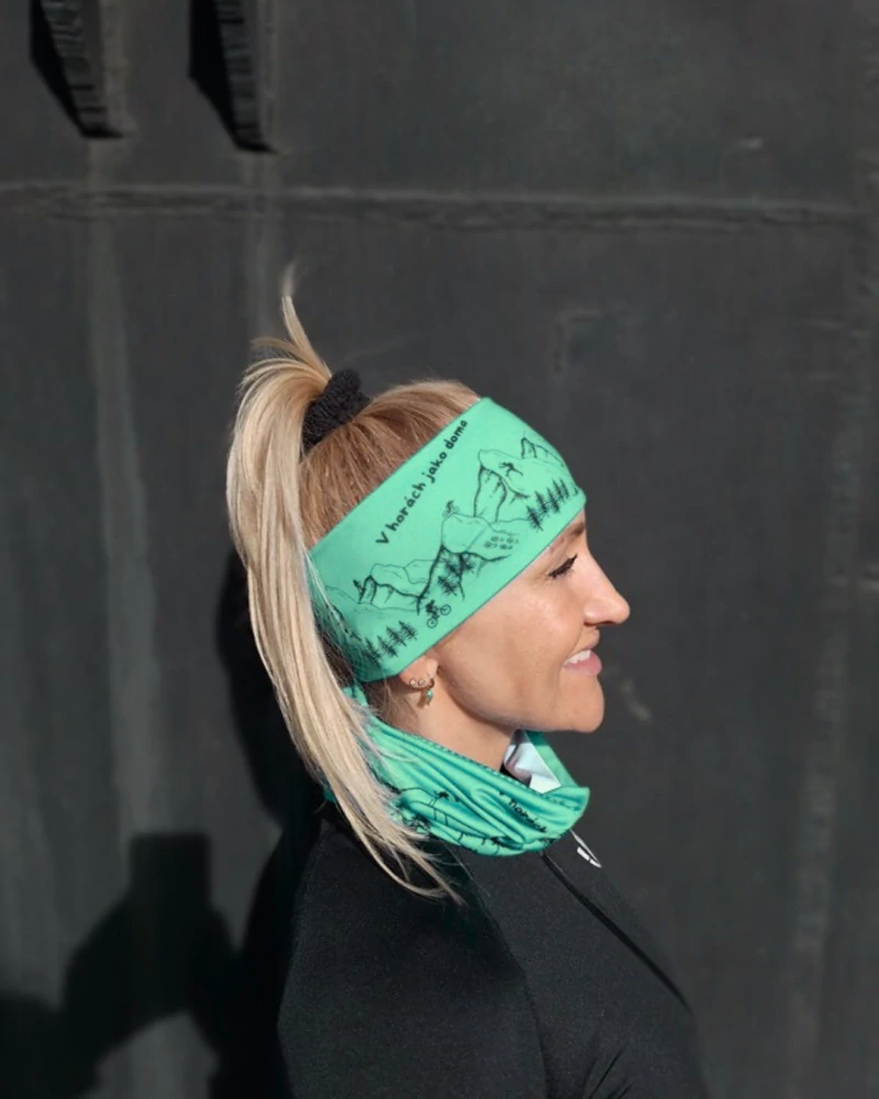 Sportovní nákrčník Horské dobrodružství - Mint