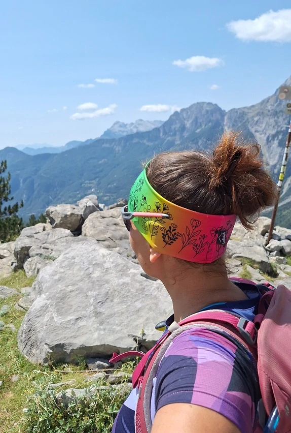 Sportovní čelenka Duhové Květinky