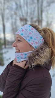Zimní čelenka Sněhové vločky