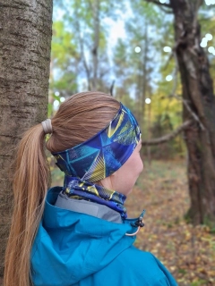 Sportovní čelenka Blue Triangles