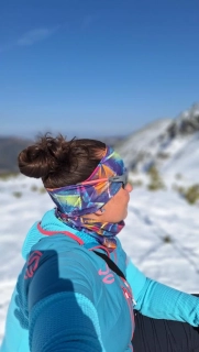 Sportovní čelenka Purple Triangles