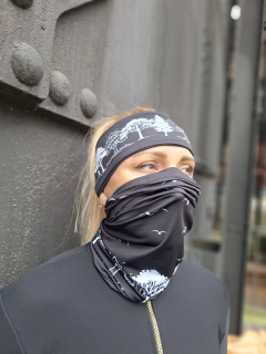 Sportovní nákrčník Stromy bílé