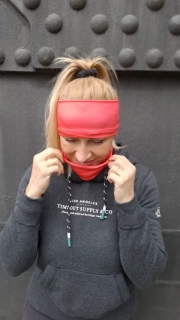 Sportovní čelenka Jednobarevná - Peach