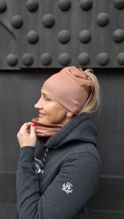 Sportovní jednobarevná culíkovka Mocha