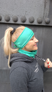 Sportovní jednobarevný nákrčník - Zelená