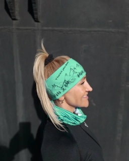 Sportovní čelenka Horské dobrodružství - Mint